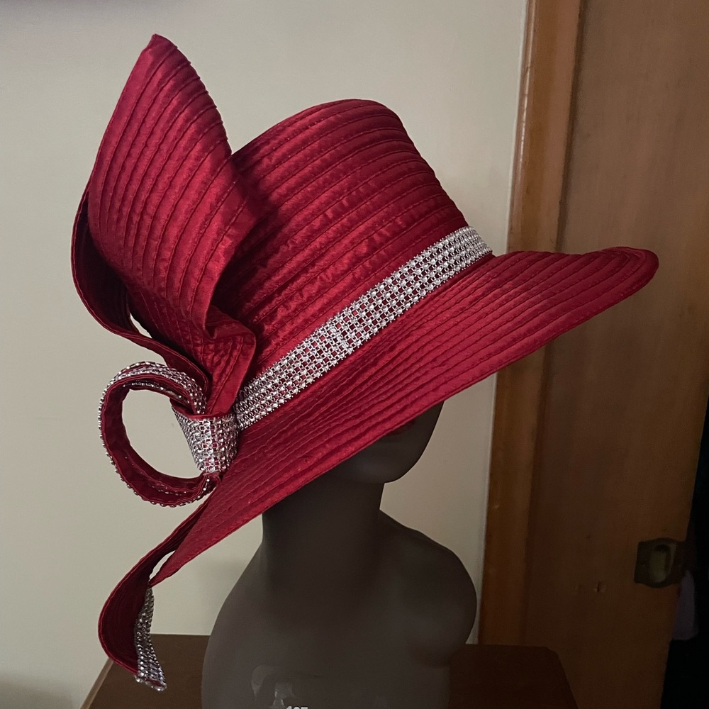 Sundays Red Wide Brim Hat